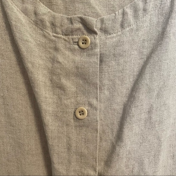 Eileen Fisher Linen Tank Dress - Natural - Size Large - Picture 6 of 10